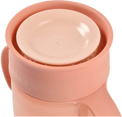 Béaba Leerbeker - Drinkbeker - 340 ml - Lekvrij & 360° Drinkrand - Roze