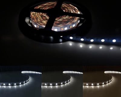 LED strip 12V 5M 5050 IP20 60LED / m - Warm wit licht - Overig - Wit - Wit Chaud 2300K - 3500K - IP20 - SILUMEN