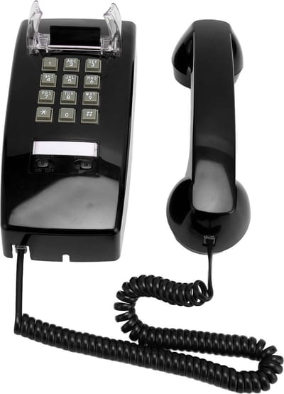 Dailygoods- Wandtelefoon Retro - Waterdichte Vaste Telefoon - Mechanisch Rinkelen - Volumeregeling - Vintage Muurtelefoon - Nostalgisch Ontwerp