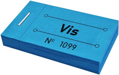 CombiCraft consumptiebonnen vis blauw - 5 boekjes met in totaal 250 bonnen