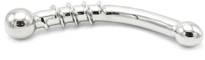 Kiotos - Curve Steel Dildo Twisted - Dildo met Ribbels - RVS