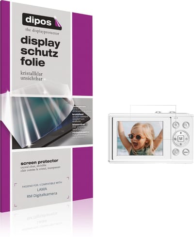 dipos – 4x Beschermfolie geschikt voor LAMA RM Digitalkamera | Krasbestendige & heldere Screenprotector Ultra-Thin