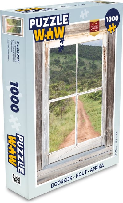 Puzzel Doorkijk - Hout - Afrika - Legpuzzel - Puzzel 1000 stukjes volwassenen