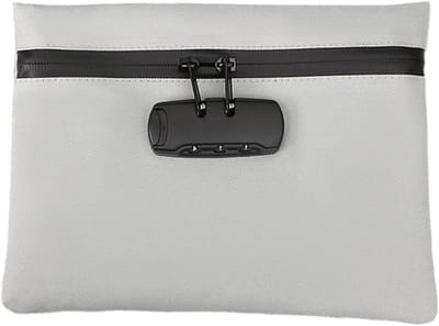 Draagbare Kluis - Combinatieveilige Doos - Veilig Opbergen - 4-Cijferig Slot - 24.5 x 16 cm - Grijs