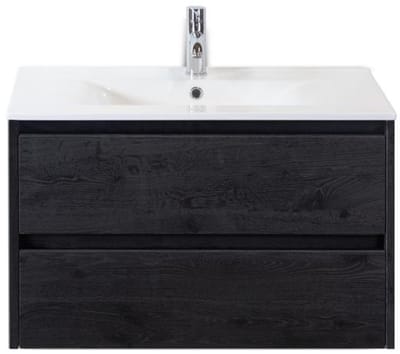 Dante Badmeubelset 80 cm - Black Oak - Keramische Wastafel Wit Enjoy