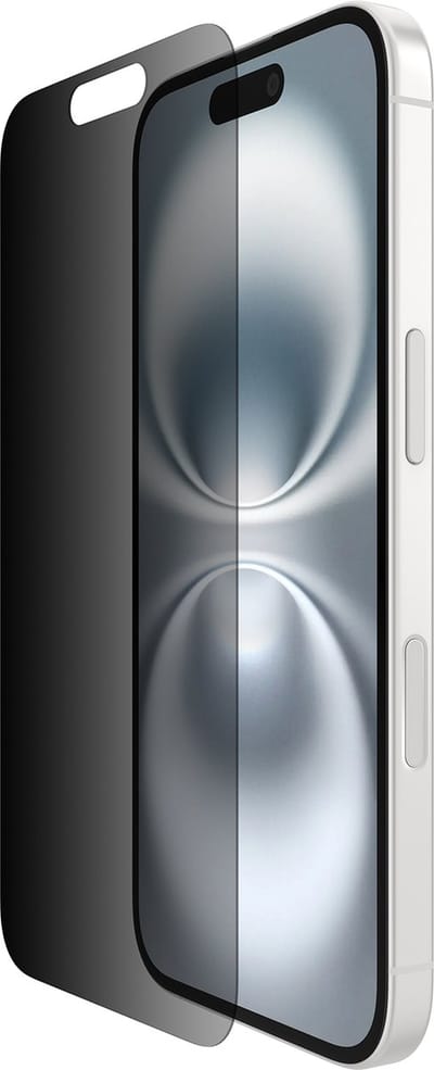 Belkin InvisiGlass Antimicrobiële Privacy Screenprotector – Geschikt voor iPhone 16/15/14 Pro