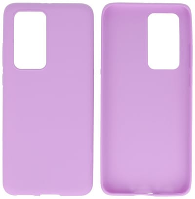 Hoesje Geschikt voor de Huawei P40 Pro - Backcover Color Telefoonhoesje - Paars