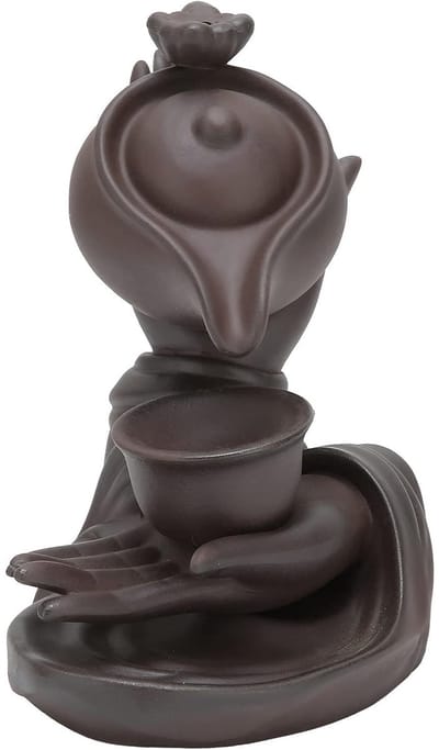 Dailygoods- Wierookbrander Keramisch - Waterval Wierookbrander - Innovatieve Wierook Houder - Tafeldecoratie - Rook Terugstromen - Decoratieve Wierookbrander - Rookbrander