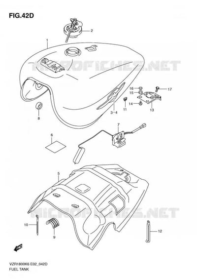 Emblème origine pour moto Suzuki 1800 Boulevard 68121-48G01-000 Neuf