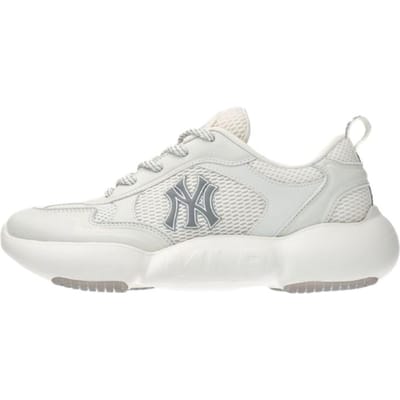 MLB New York Yankees Souple Confortable Antidérapant Résistant à l'usure Basse Top Chaussures Papa Baskets Unisexe Blanc 3ASHS025N-50WHS 38.5