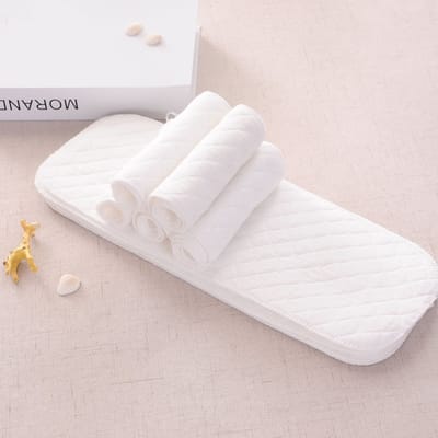 Herbruikbare Katoenen Luierdoeken 10-stuks - 100% Katoen - Drie Laags - Ademend - Wasmachine Bestendig - 32x12 cm - Voor Baby's 4-13 kg - Multifunctioneel - Zachte Hydrofiele Doeken
