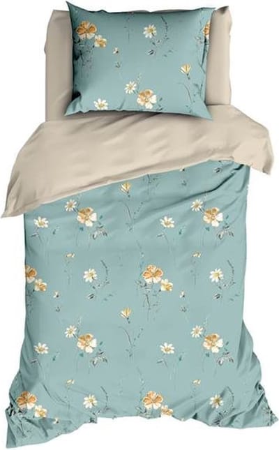 Satin d'Or Zabina Dekbedovertrek - Eenpersoons - 140x200/220 cm - Aquablue