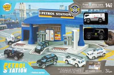 Mega Creative Politieparkeergarage met Metalen Voertuigen - 37x25x10cm