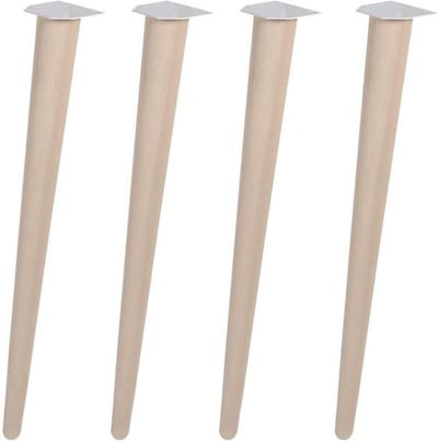 FLE - Meubelpoot conisch Ø 3 cm en hoogte 72 cm van massief hout - 4 stuks
