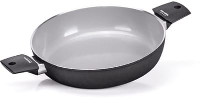 Kookpan 28 cm met natuurlijke coating voor inductie