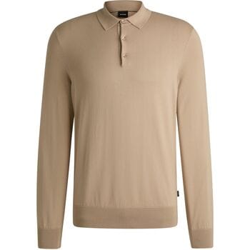 BOSS Gemello Long Sleeve Polo Beige - Maat XXL - Heren - Longsleeve polo