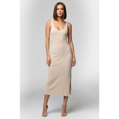 & Other Stories Kikki Dress Beige Maat: XS | Midi Jurken Outlet | Dames | Beige