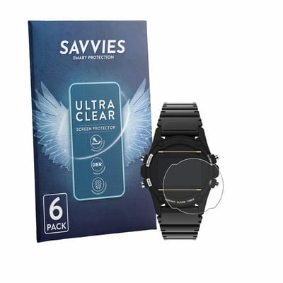 Savvies - Screenprotector voor Timex Expedition Atlantis T5K463 - Folie Beschermfolie transparant 6 Stuks