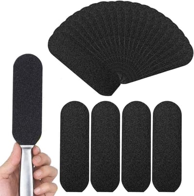 Dailygoods - 30 Stuks Reserveverpakking Voetvijl Pads - Zwart Schuurpapier