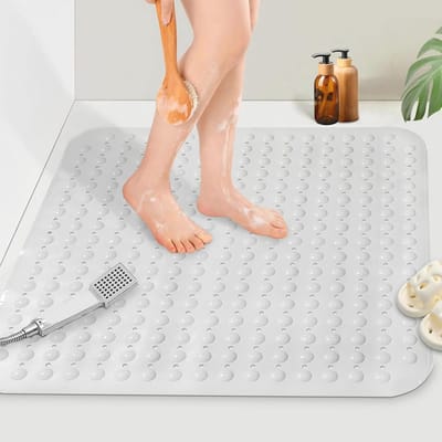 Extra grote antislip douchemat 80 x 80 cm - Veiligheid voor ouderen