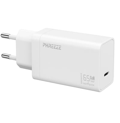 Usb C adapter - 65 watt oplader usb C - Snellader - Laptop oplader usb C - Phreeze origineel