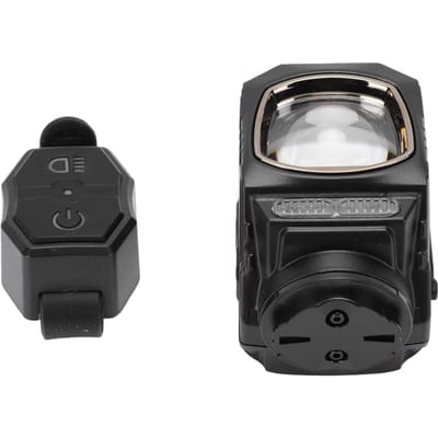 Fiets Koplamp Aluminium 1000LM Oplaadbaar Waterdicht Fiets Voorlicht met Afstandsbediening voor Nachtelijk Fietsen zwart