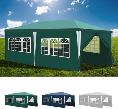 3X6,Partytent,PaviljoenWaterdicht,met Zijwanden,Weerbestendig,groen