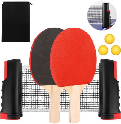 Unyqoos® Tafeltennisset voor Thuis en Reizen met Volledige Accessoires voor Alle Leeftijden