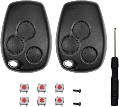 Autosleutel hoes 2-pack - Geschikt voor Renault modellen - Vervangende sleutelcase - Bescherming en stijl - m-winkel