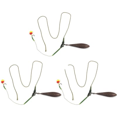 Ensemble de plate-forme en ligne pour la pêche à la carpe, avec Tubes en caoutchouc, queue de poids, manchons Anti-emmêlement, rapide, paquet de 3 Type B 80g