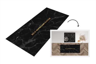 Keukenloper - Loper keuken - Quotes - Spreuken - Goud - Marmer - 120x50 cm - Keukenloper vinyl