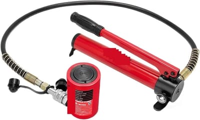 Hydraulische Krik - Krik Cilinder - Voertuig Onderhoud - Compact Ontwerp - 10 Ton Capaciteit - Rood