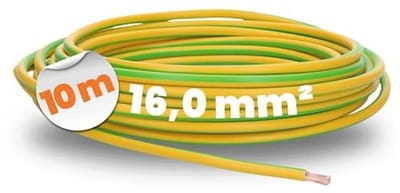 Aardingskabel 16 mm² 10 meter Groen-Geel - Flexibele Bedradingskabel