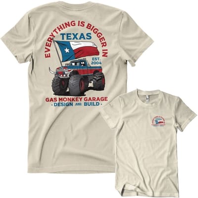 Gas Monkey Garage Everything Is Bigger In Texas T-shirt GMG-1-GMG101-H94-14