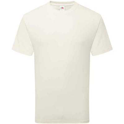 Fruit of the Loom Katoenen uniseks T-shirt voor volwassenen (Natuurlijk)