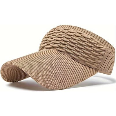 1 stuks Lichtgewicht Zonneklep Hoed voor Dames Ademend & Rekbaar, voor Hardlopen & Buitenactiviteiten, Zomerhoed Multifunctioneel Modeaccessoire beige