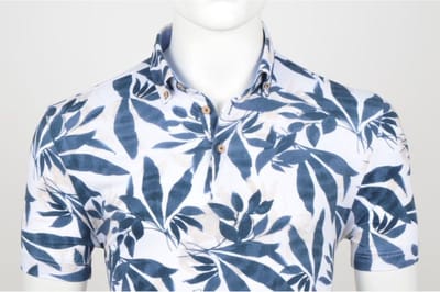 Eden Valley polo bloem blauw
