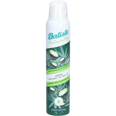BATISTE Naturally Droogshampoo - Kokosmelk en hennepolie 200 Doseerspray