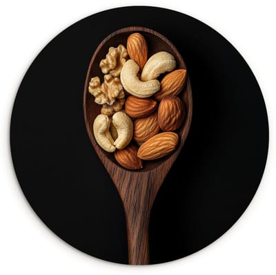 WallCircle® Wandcirkel 120x120 cm - Muurcirkel Hout - Noten - Zwart - Muurdecoratie woonkamer - Wanddecoratie slaapkamer - Kamer decoratie accessoires - Ronde schilderijen XXL