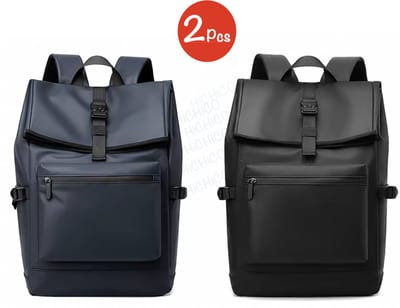 HROIC KNIGHT® Rolltop Rugzakken voor Dames en Heren Backpacks Waterdicht - Laptoptas - Backpack Rugzak - Verstelbare Reistas 20 tot 30L – 2Pcs – Zwart en Donker Blauw