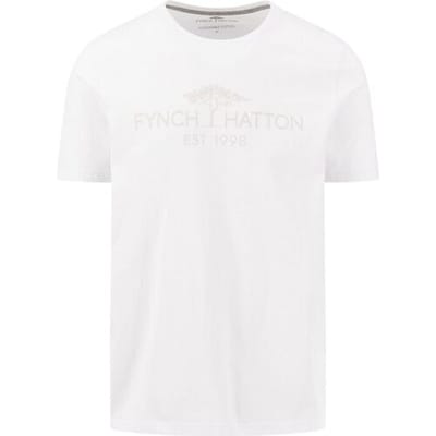 Fynch-Hatton T-Shirt Large Tone-on-Tone Front Logo Wit / male