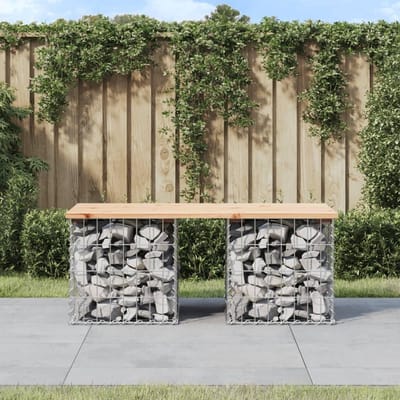 Tuinbank - Buitenbank Terras - Ontspannen Buiten Zitten - Schanskorf Design - 103 cm - Houtkleur