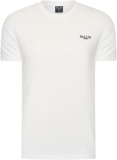 Heren Tee SS met Ballin Est. 2013 Flower Backprint Shirt Print - Wit - Maat XXL