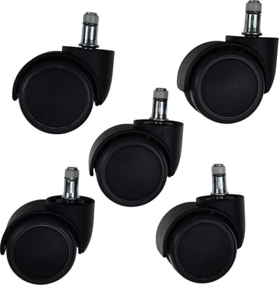 Wielen - bureaustoel - Ahrend - 50mm - met adapter 38 mm - set van 5