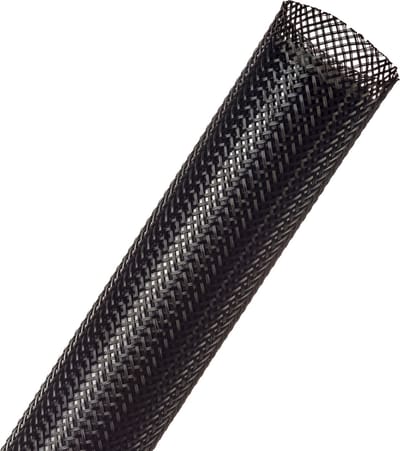 Techflex-PTN0.13BK/33-Kabelsok-Kabelsleeve-Kabelbeschermer-Kabel Management–Kabelkous-Kabelmantel-1.2-2.44mm-Zwart-lengte:33 mtr