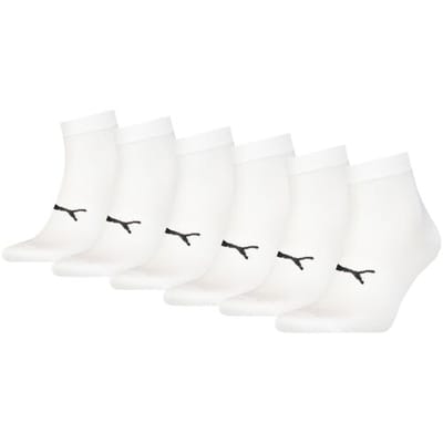 Puma Sport Quartersokken Light 6-pack Wit-35/38