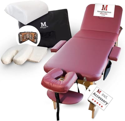 Inklapbare Massagetafel met Hoofdsteun - Ergonomisch en Verstelbaar, Mobiele Massagetafel van Hout met Accessoires, Ideaal voor Professionele Massagetherapie