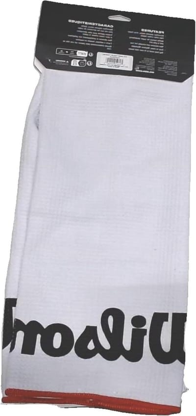 Golfhanddoek Microvezel - Sporthanddoek Dames Heren - Golf Fitness - Met Lus Bevestiging - Eén Maat - Wit