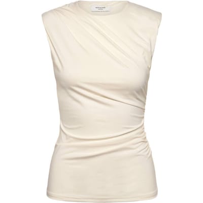 Rosemunde Billie Sl Drape Top Dames - Topjes - Gebroken wit - Maat 42