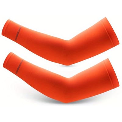 Fietsen Wielrennen Hardlopen Armwarmers UV Bescherming Cover Basketbal Joggen Ademend Sneldrogend Heren Dames Zonnebrand Mouwen one size rood